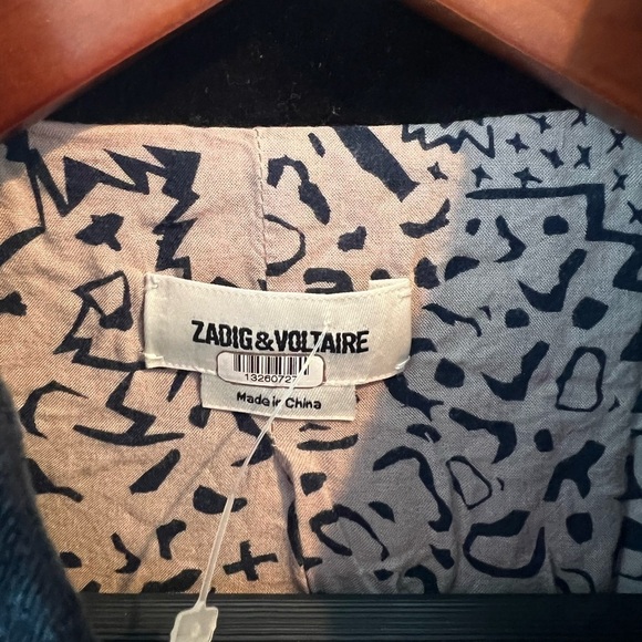 Zadig & Voltaire Black Volly Velours Velvet
Open Blazer - Picture 5 of 16